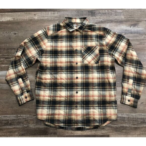 Under Armour Mens XL Expanse Flannel Green Plaid Long Sleeve Button Up Shirt - Picture 1 of 5